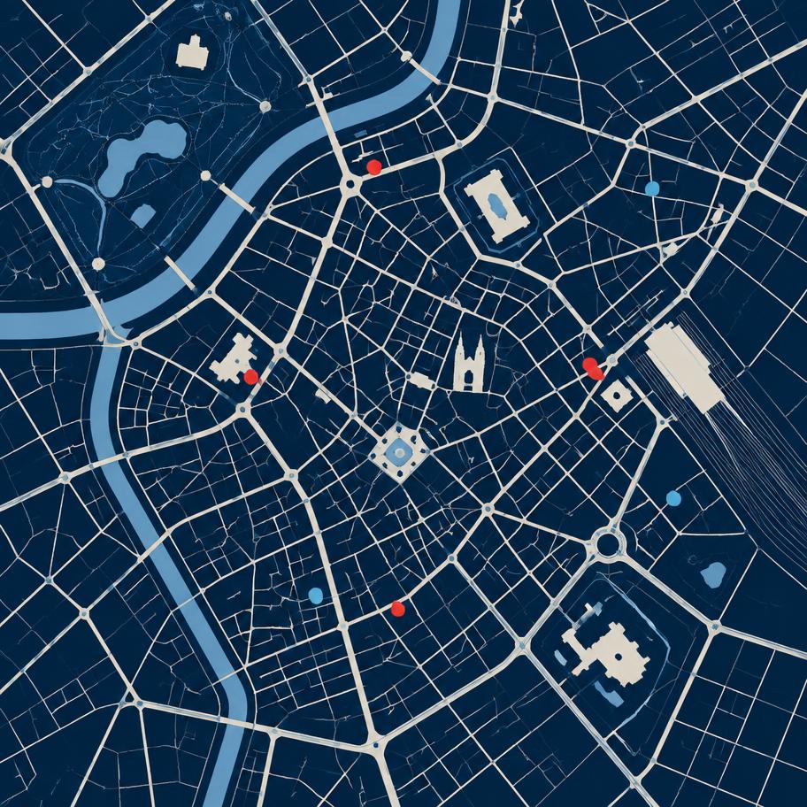Carte éditoriale du centre de Lille